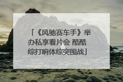《风驰赛车手》举办私享看片会 酷酷综打响体综突围战