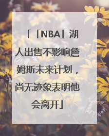 「NBA」湖人出售不影响詹姆斯未来计划，尚无迹象表明他会离开