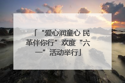 “爱心润童心 民革伴你行”欢度“六一”活动举行