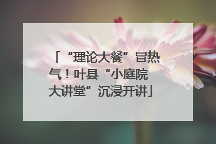 “理论大餐”冒热气！叶县“小庭院 大讲堂”沉浸开讲