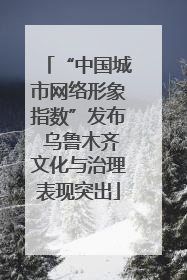 “中国城市网络形象指数”发布 乌鲁木齐文化与治理表现突出