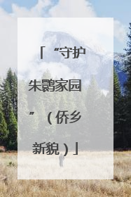 “守护朱鹮家园”（侨乡新貌）