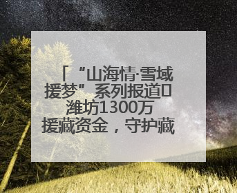 “山海情·雪域援梦”系列报道⑪ 潍坊1300万援藏资金，守护藏区群众健康“最后一公里”