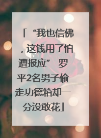 “我也信佛,这钱用了怕遭报应” 罗平2名男子偷走功德箱却一分没敢花
