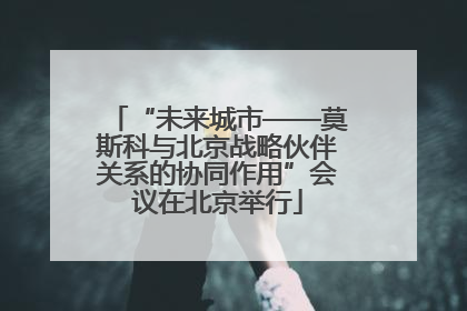 “未来城市——莫斯科与北京战略伙伴关系的协同作用”会议在北京举行