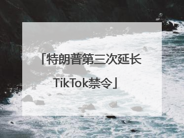 特朗普第三次延长TikTok禁令