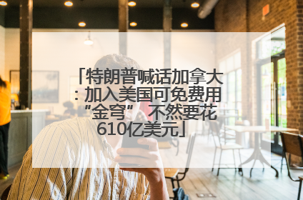 特朗普喊话加拿大：加入美国可免费用“金穹” 不然要花610亿美元