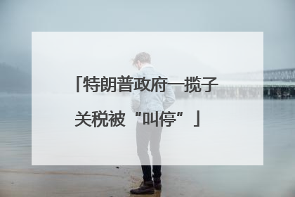 特朗普政府一揽子关税被“叫停”