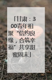 甘肃：300青年相聚“信约良缘，合筑幸福”共享甜蜜周末