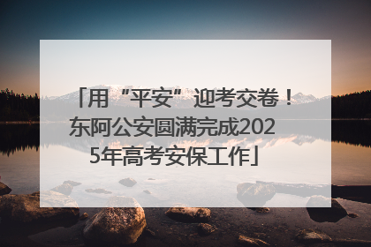 用“平安”迎考交卷！东阿公安圆满完成2025年高考安保工作