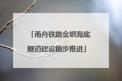 甬舟铁路金塘海底隧道建设稳步推进