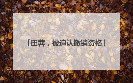 田蓉，被追认撤销资格