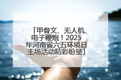 甲骨文、无人机、电子鞭炮！2025年河南省六五环境日主场活动精彩纷呈