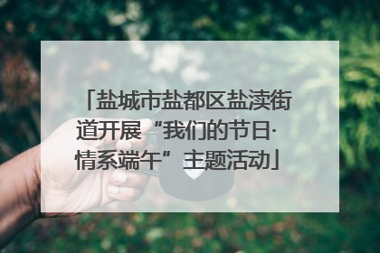 盐城市盐都区盐渎街道开展“我们的节日·情系端午”主题活动