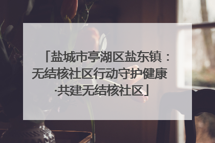 盐城市亭湖区盐东镇：无结核社区行动守护健康 ·共建无结核社区