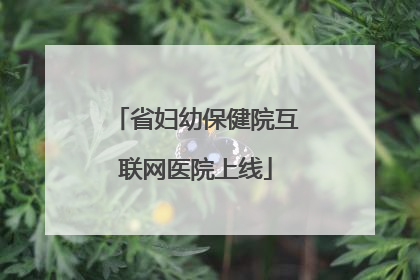 省妇幼保健院互联网医院上线