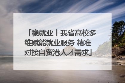 稳就业丨我省高校多维赋能就业服务 精准对接自贸港人才需求
