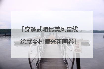 穿越武陵最美风景线，绘就乡村振兴新画卷