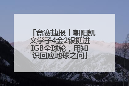 竞赛捷报丨朝阳凯文学子4金2银挺进IGB全球轮，用知识回应地球之问