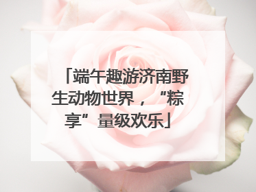 端午趣游济南野生动物世界，“粽享”量级欢乐