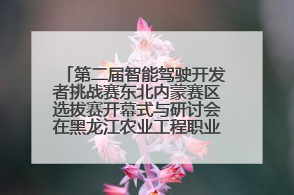 第二届智能驾驶开发者挑战赛东北内蒙赛区选拔赛开幕式与研讨会在黑龙江农业工程职业学院成功举行