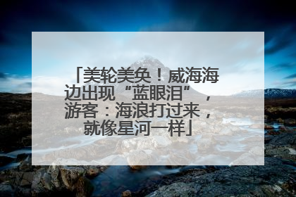 美轮美奂！威海海边出现“蓝眼泪”，游客：海浪打过来，就像星河一样