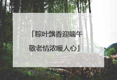 粽叶飘香迎端午 敬老情浓暖人心