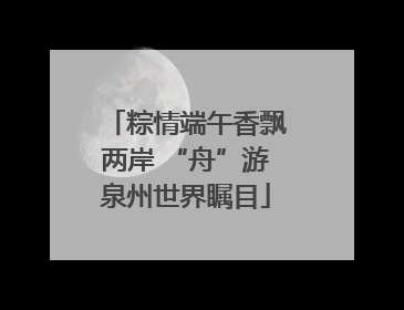 粽情端午香飘两岸 “舟”游泉州世界瞩目