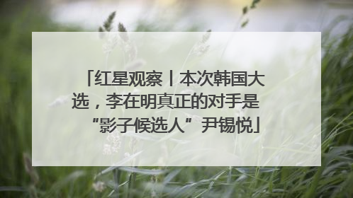 红星观察丨本次韩国大选，李在明真正的对手是“影子候选人”尹锡悦