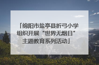 绵阳市盐亭县折弓小学组织开展“世界无烟日”主题教育系列活动