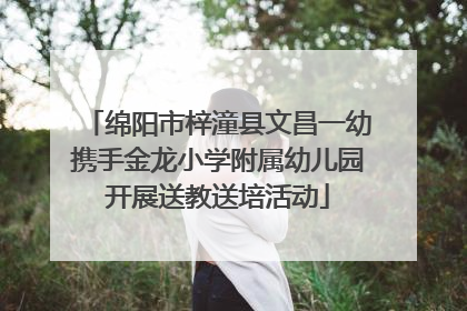 绵阳市梓潼县文昌一幼携手金龙小学附属幼儿园开展送教送培活动