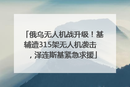 俄乌无人机战升级！基辅遭315架无人机袭击，泽连斯基紧急求援