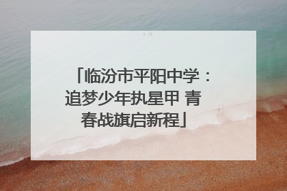 临汾市平阳中学：追梦少年执星甲 青春战旗启新程
