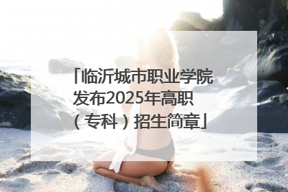 临沂城市职业学院发布2025年高职（专科）招生简章