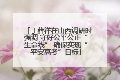 丁薛祥在山西调研时强调 守好公平公正“生命线” 确保实现“平安高考”目标
