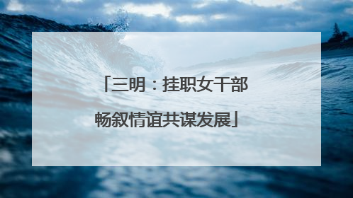 三明：挂职女干部畅叙情谊共谋发展