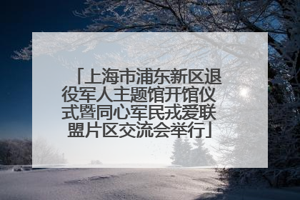 上海市浦东新区退役军人主题馆开馆仪式暨同心军民戎爱联盟片区交流会举行