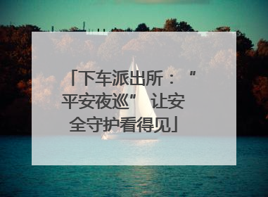 下车派出所：“平安夜巡” 让安全守护看得见