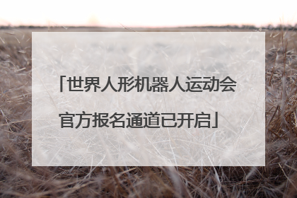 世界人形机器人运动会官方报名通道已开启