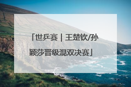 世乒赛｜王楚钦/孙颖莎晋级混双决赛