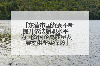 东营市国资委不断提升依法履职水平 为国资国企高质量发展提供坚实保障