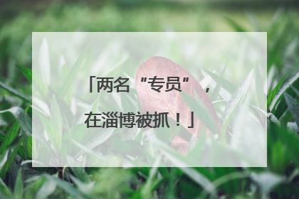 两名“专员”，在淄博被抓！