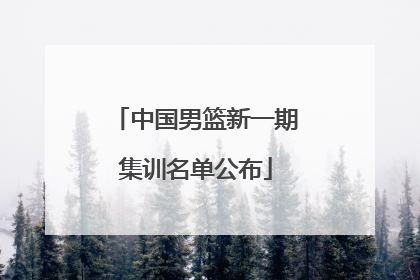 中国男篮新一期集训名单公布