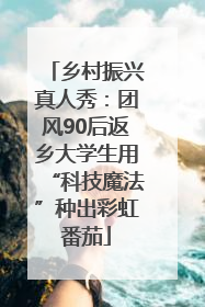 乡村振兴真人秀：团风90后返乡大学生用“科技魔法”种出彩虹番茄