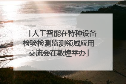 人工智能在特种设备检验检测监测领域应用交流会在敦煌举办