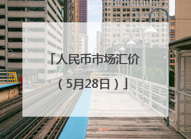 人民币市场汇价（5月28日）