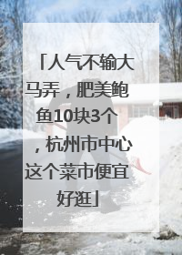 人气不输大马弄，肥美鲍鱼10块3个，杭州市中心这个菜市便宜好逛