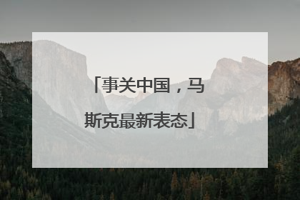 事关中国，马斯克最新表态
