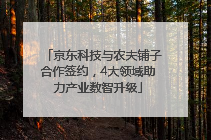 京东科技与农夫铺子合作签约，4大领域助力产业数智升级