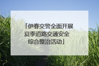 伊春交警全面开展 夏季道路交通安全综合整治活动